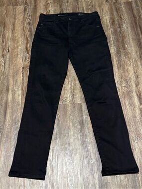 AG Adriano Goldschmied Mari Jeans Women's 29 Black Mid Rise Slim Straight Stretc